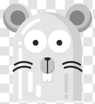 Grey Mouse - Cute Gray Mouse Cartoon Transparent PNG