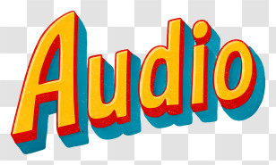 Word Audio - Vibrant Audio Text Design Transparent PNG