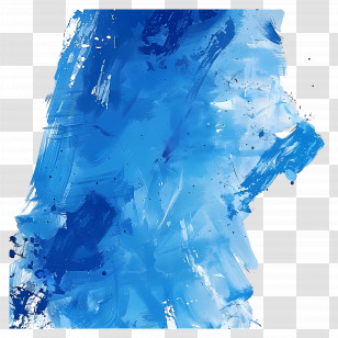 Blue Background - Abstract Blue Brush Stroke Painting Transparent PNG
