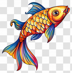 Cartoon Fish - Colorful Cartoon Fish Illustration Transparent PNG
