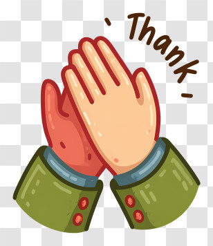 Thank You Icon - Clapping Hands With Thank You Transparent PNG