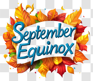 September Equinox - September Equinox With Autumn Leaves Transparent PNG
