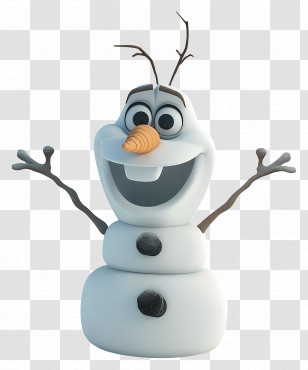 Olaf - Cheerful Snowman Cartoon Character Transparent PNG