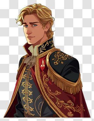 Prince Kristoff - Animated Nobleman In Ornate Attire Transparent PNG