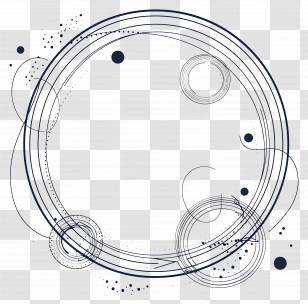 Border Outline - Abstract Geometric Circle Design Transparent PNG