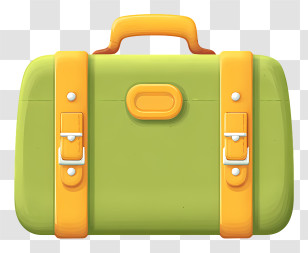 Luggage Suitcase Baggage - Green Suitcase Illustration Transparent PNG