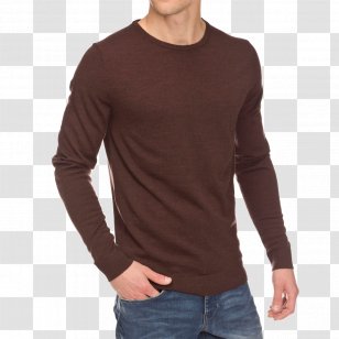 Merino Sleeve T-shirt Jumper Crew Neck - Long Sleeved T Shirt Transparent PNG
