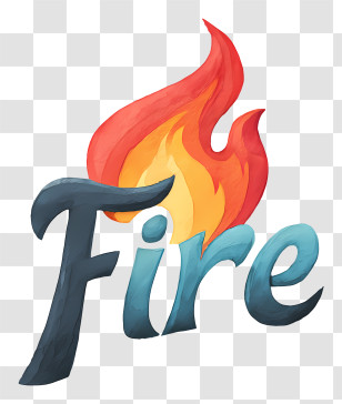 Fire Logo - Fire Typographic Flame Logo Transparent PNG
