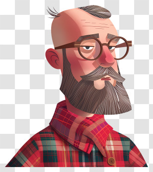 Tartan Day - Cartoon Man In Plaid Transparent PNG