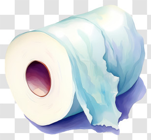 Watercolor Toilet Tissue - Soft Toilet Paper Roll Transparent PNG