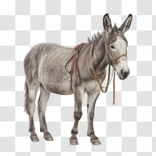 Donkey - Realistic Donkey Illustration Transparent PNG