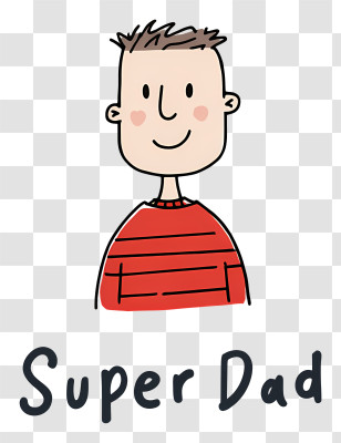 Super Dad - Super Dad Cartoon Drawing Transparent PNG