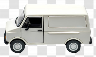 Delivery Car - White Delivery Van Side View Transparent PNG