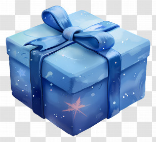 Blue Gift Box - Beautiful Blue Gift Box Transparent PNG