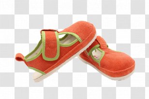 Slipper Baotou Textile - Orange - Step Ying Zhai Melaleuca Cloth Sandals Bottom Children Transparent PNG