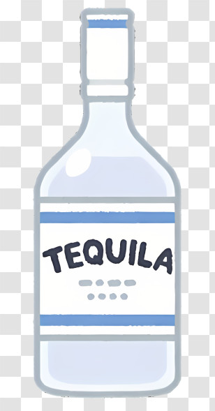 Wine - Tequila Bottle In Cartoon Style Transparent PNG