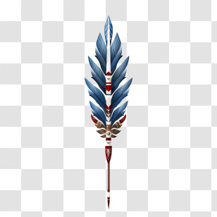 Indian Arrow - Blue Decorative Scepter Transparent PNG