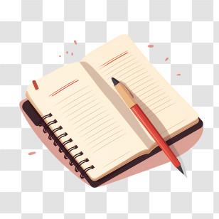 Dear Diary Day - Open Notebook With Pencil Transparent PNG