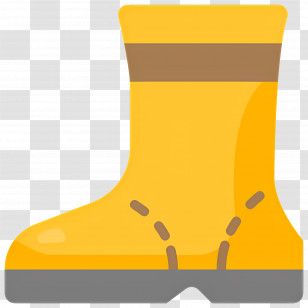Rain Boot - Yellow Waterproof Rain Boot Illustration Transparent PNG
