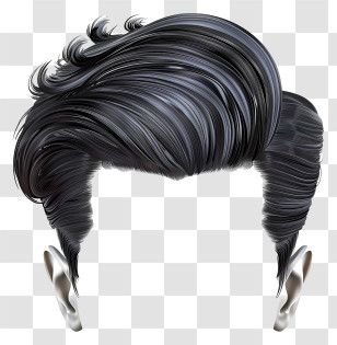 Man Hairstyle - Modern Black Styled Hair Transparent PNG