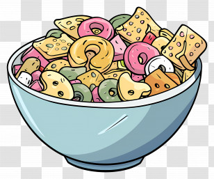 Cereal Bowl With Colorful Shapes - Cereal Bowl With Colorful Shapes Illustration Transparent PNG