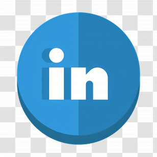 Linkedin - LinkedIn Logo On Blue Circle Transparent PNG