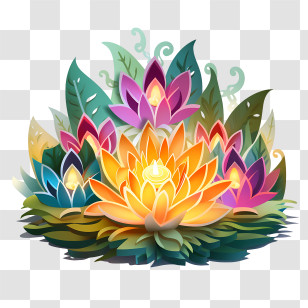 Loy Krathong
 - Colorful Flowers In Bloom Transparent PNG