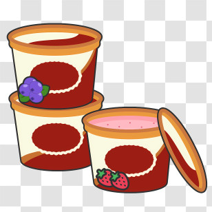 Icon - Fruit Yogurt Cups Transparent PNG