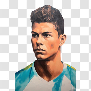 Cristiano Ronaldo - Painted Male Portrait Artwork Transparent PNG