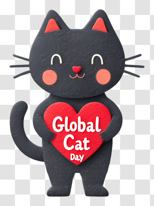 Global Cat Day - Global Cat Day Celebration Text Transparent PNG