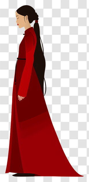 Fashion Girl - Woman In Red Dress Transparent PNG
