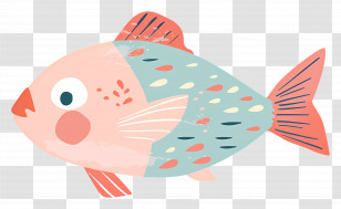 Cartoon Fish - Colorful Cartoon Fish Illustration Transparent PNG