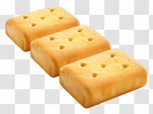 Salt Biscuit - Square Biscuits With Golden Texture Transparent PNG