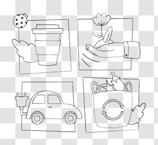 Black Sedan - Eco-friendly Icons For Sustainability Transparent PNG