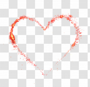 Love Background - Sparkling Heart Decoration Transparent PNG