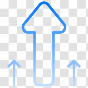 Upward Arrow - Upward Arrows Icon In Blue Gradient Transparent PNG