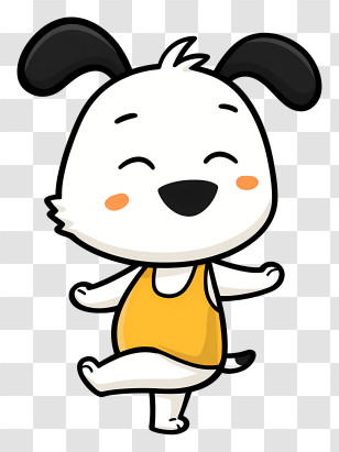 Cartoon Baby Dog - Happy Dog Cartoon Character Transparent PNG