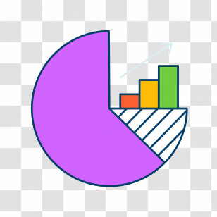 Pie Chart - Colorful Pie Chart With Bar Graph Transparent PNG