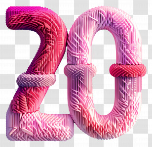 Number 20 - Decorative Number 20 Transparent PNG