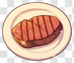 Steak - Grilled Steak On A Plate Transparent PNG