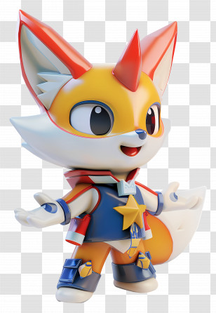 Star Fox - Cute Cartoon Fox In Star Costume Transparent PNG
