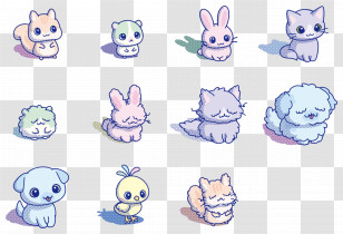 Bosanimal - Cute Cartoon Animals Collection Transparent PNG