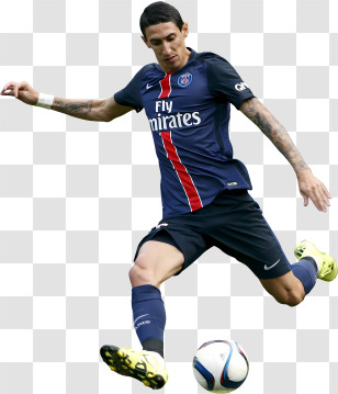 Sports - Soccer Player Kicking Ball During Match Transparent PNG