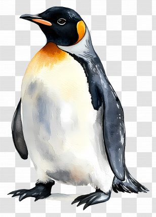 Watercolor Penguin - Penguin In Watercolor Style Transparent PNG