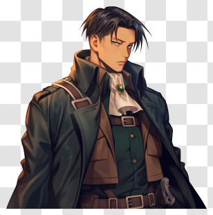 Attack On Titan - Serious Anime Character Transparent PNG