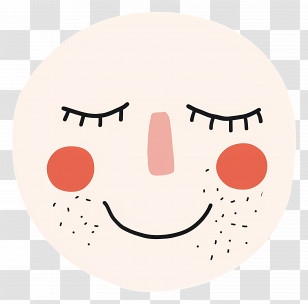 Smiling Face - Smiling Face With Blush Illustration Transparent PNG