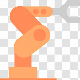 Robotic Arm - Orange Robotic Arm Icon Transparent PNG