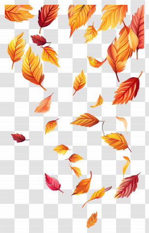 Fallen Leaves - Autumn Leaves Falling Transparent PNG