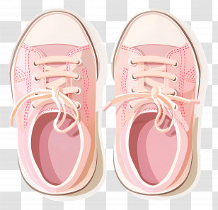 Baby Shoes - Pink Casual Shoes With Laces Transparent PNG