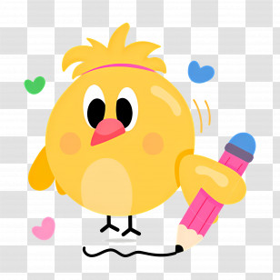 Chick - Cute Bird Drawing With Pencil Transparent PNG